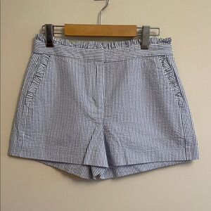 J Crew High Waisted Striped Shorts